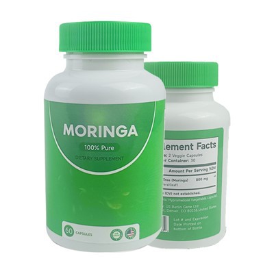 Kapsuli iebsa tal-weraq tal-Moringa